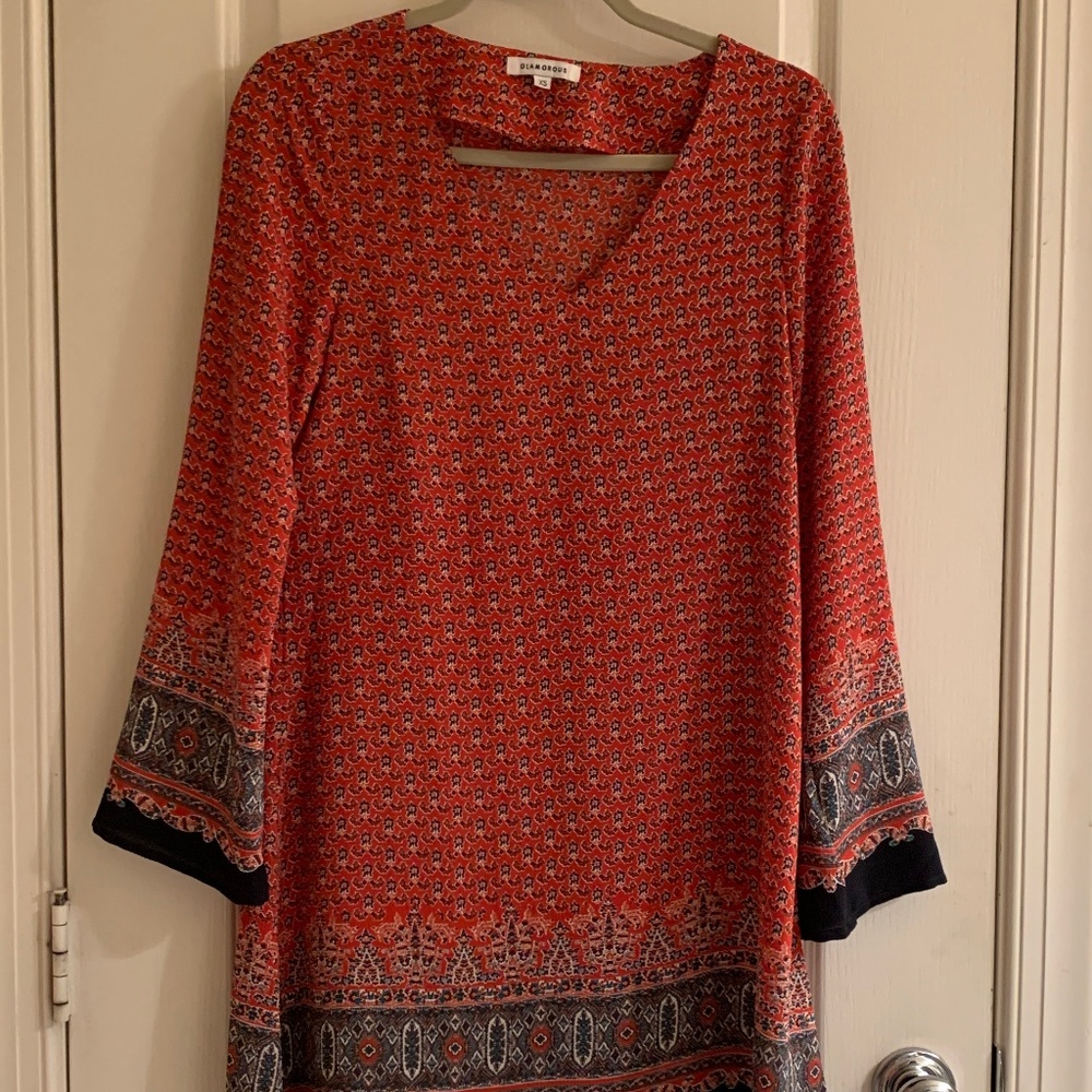 Glamorous Printed Shift Dress